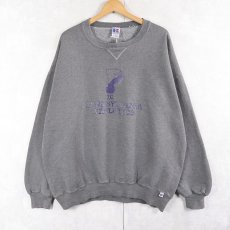 画像1: 90's RUSSELL ATHLETIC USA製 前V "PENNSYLVANLA ATHLETICS" 後染め プリントスウェット XXL (1)
