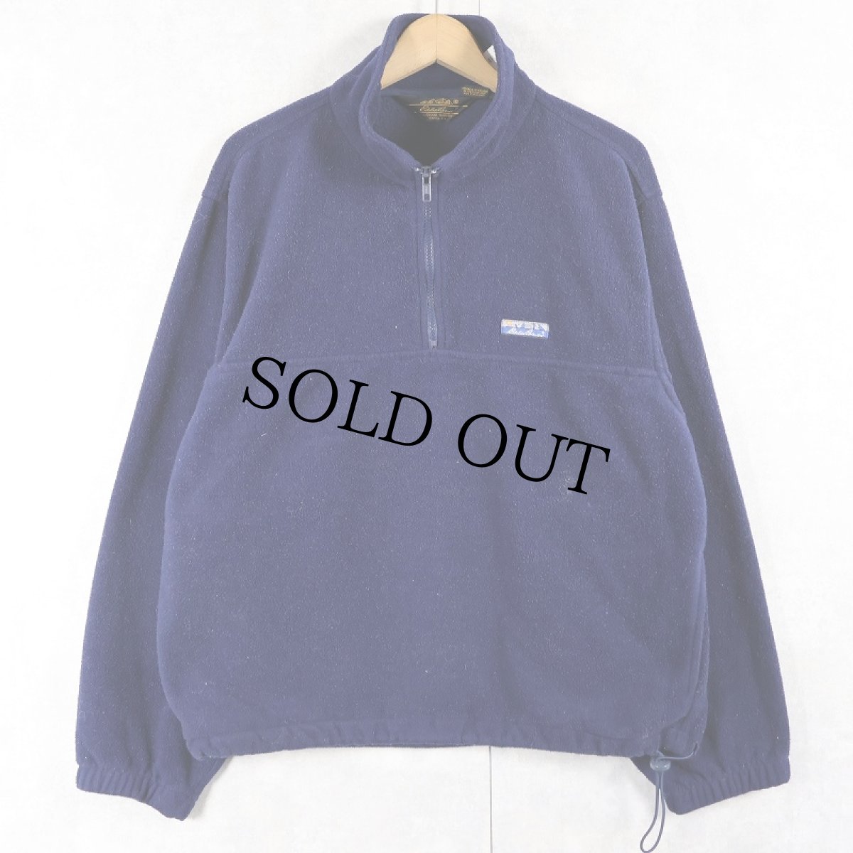 画像1: 90's Eddie Bauer ハーフジップ フリースジャケット NAVY M (1)