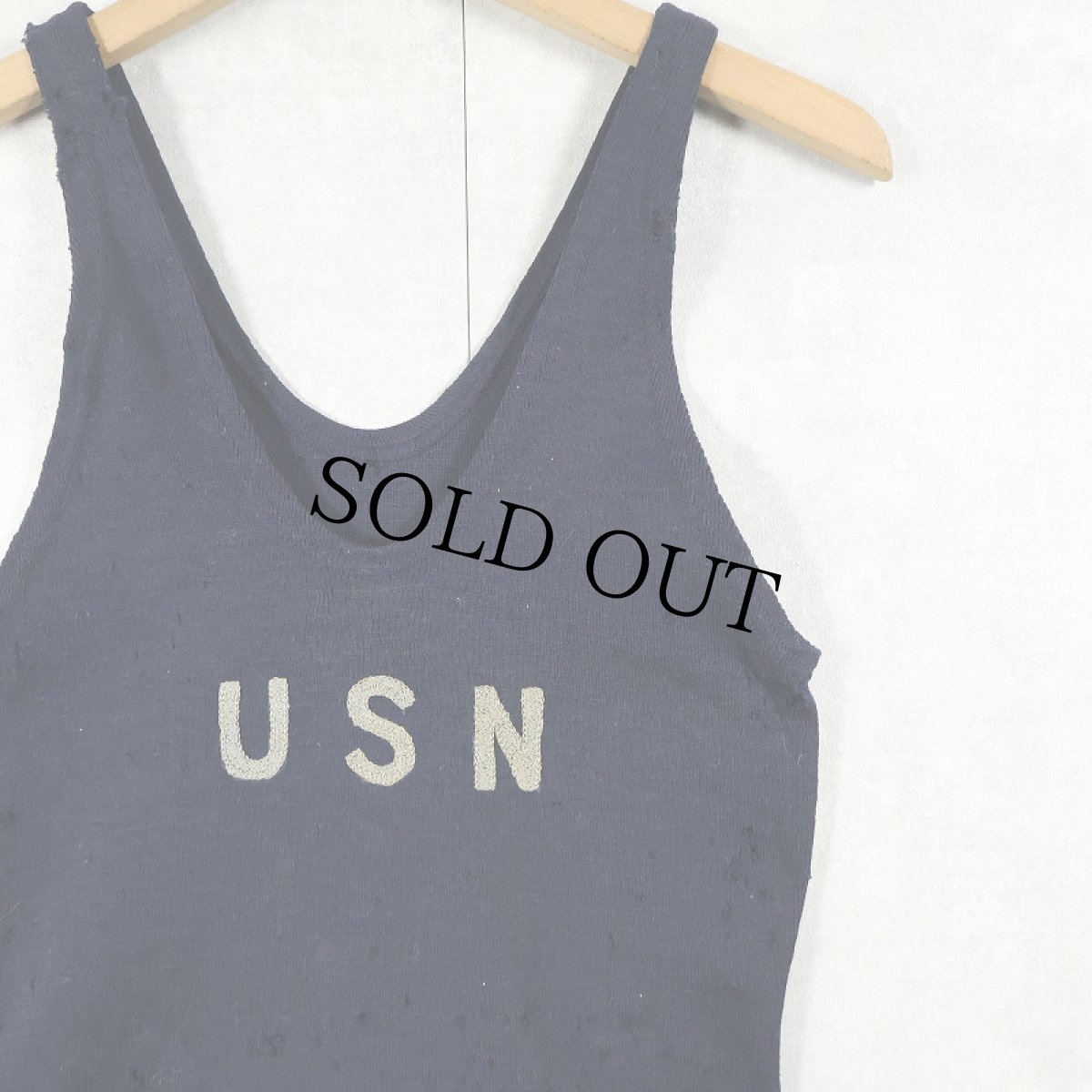 画像1: 〜40's U.S.NAVY ウールタンクトップ (1)