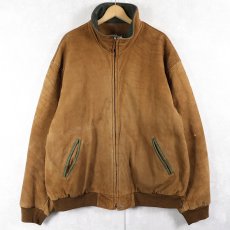 画像1: 80〜90's L.L.Bean USA製 スエードレザージャケット XL (1)