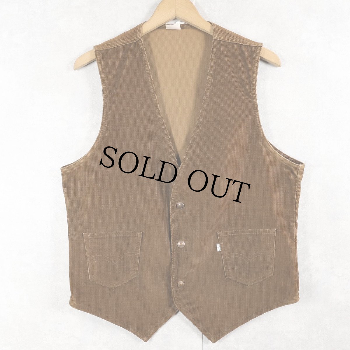 画像1: 70〜80's Levi's USA製 コーデュロイベスト M (1)