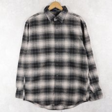 画像1: PENDLETON "MASON" オンブレーチェック柄 コットンボタンダウンシャツ M (1)