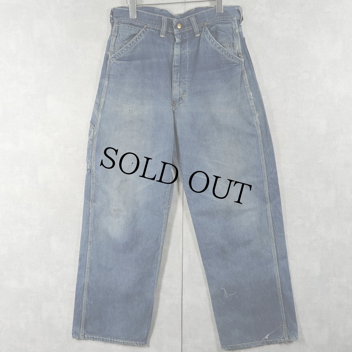 画像1: 50's Lee ロングL デニムペインターパンツ W32 (1)