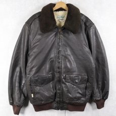 画像1: 80〜90's L.L.Bean USA製 "G-1 TYPE" レザーフライトジャケット SIZE46L (1)