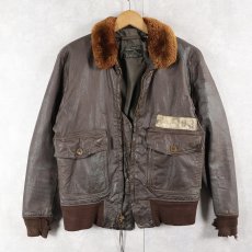 画像1: 60's U.S.NAVY G-1 レザーフライトジャケット SIZE38 (1)