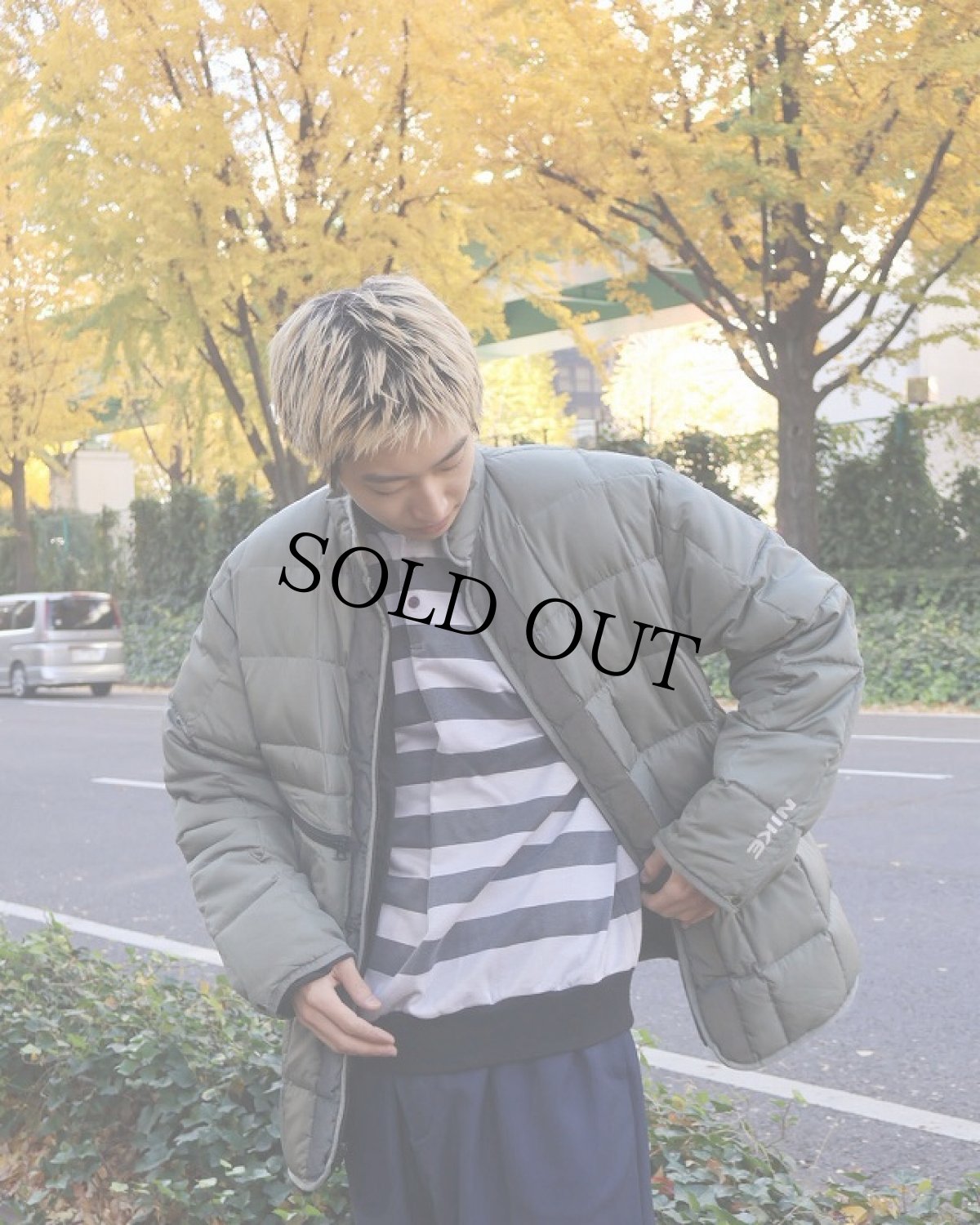 画像1: NIKE リフレクター付き キルティングダウンジャケット XL (1)