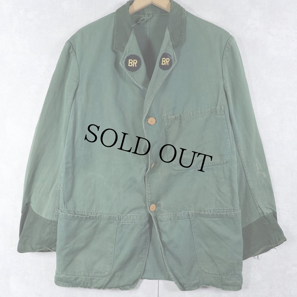 画像1: 40〜50's British Railways チェンジボタン ドライバーズジャケット (1)