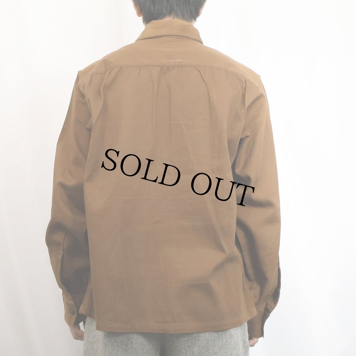 画像3: 40's A WELLINGTON FABRIC コットンツイルシャツ (3)