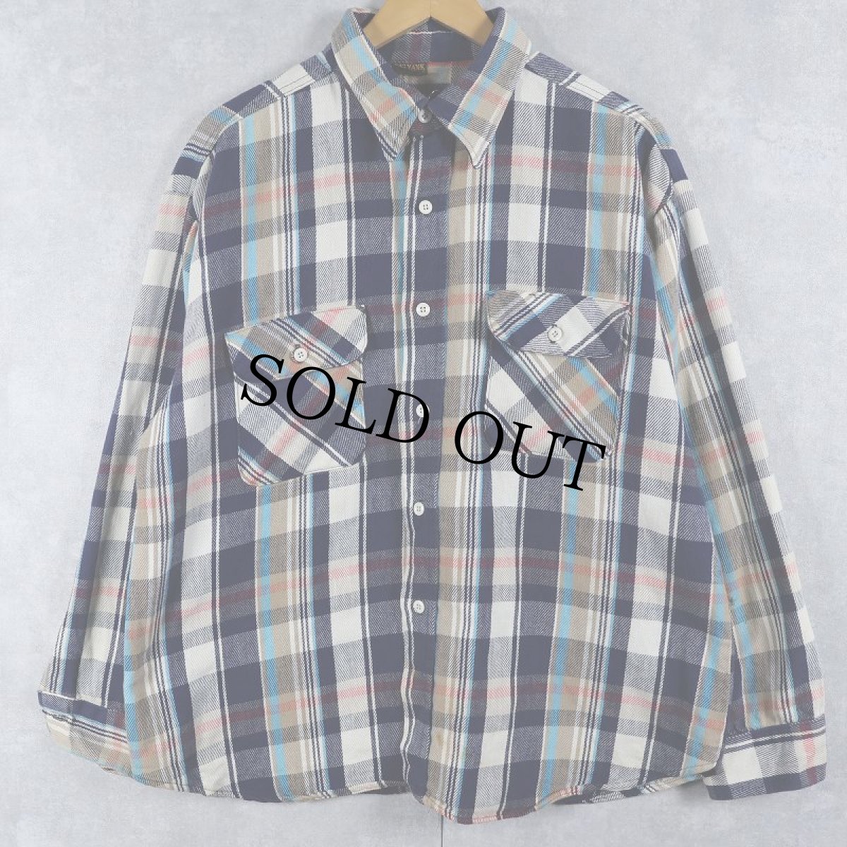 画像1: 70's BIG YANK チェック柄 ヘビーネルシャツ (1)