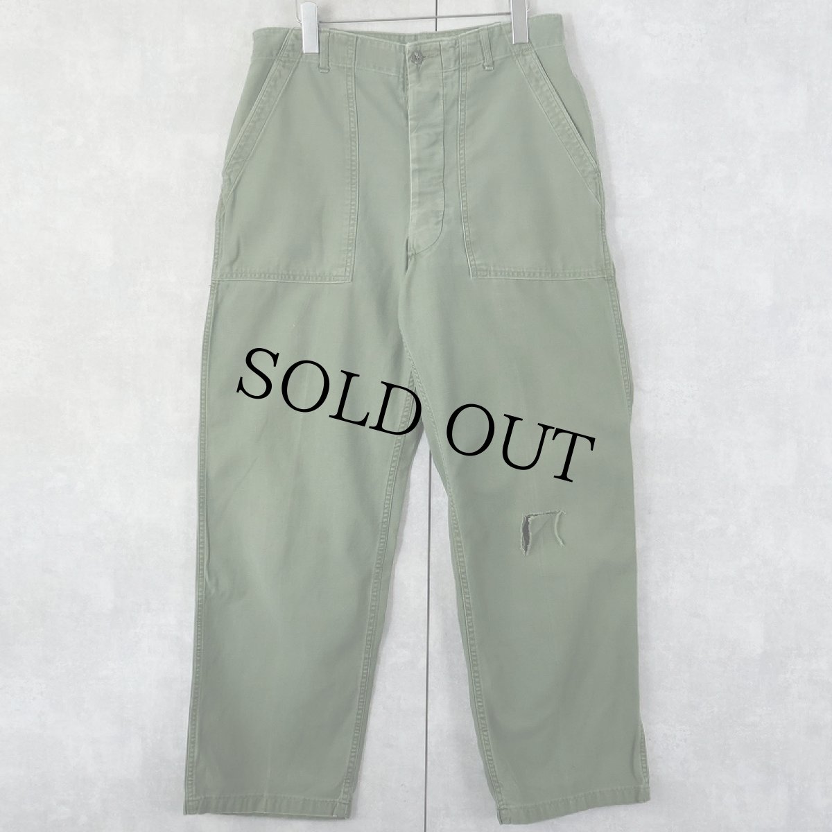 画像1: 60's U.S.ARMY "サイドアジャスタ付き" ベイカーパンツ W31-34 (1)