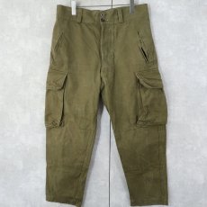 画像1: 40〜50's FRENCH ARMY M-47 前期 コットンツイル カーゴパンツ W34 (1)