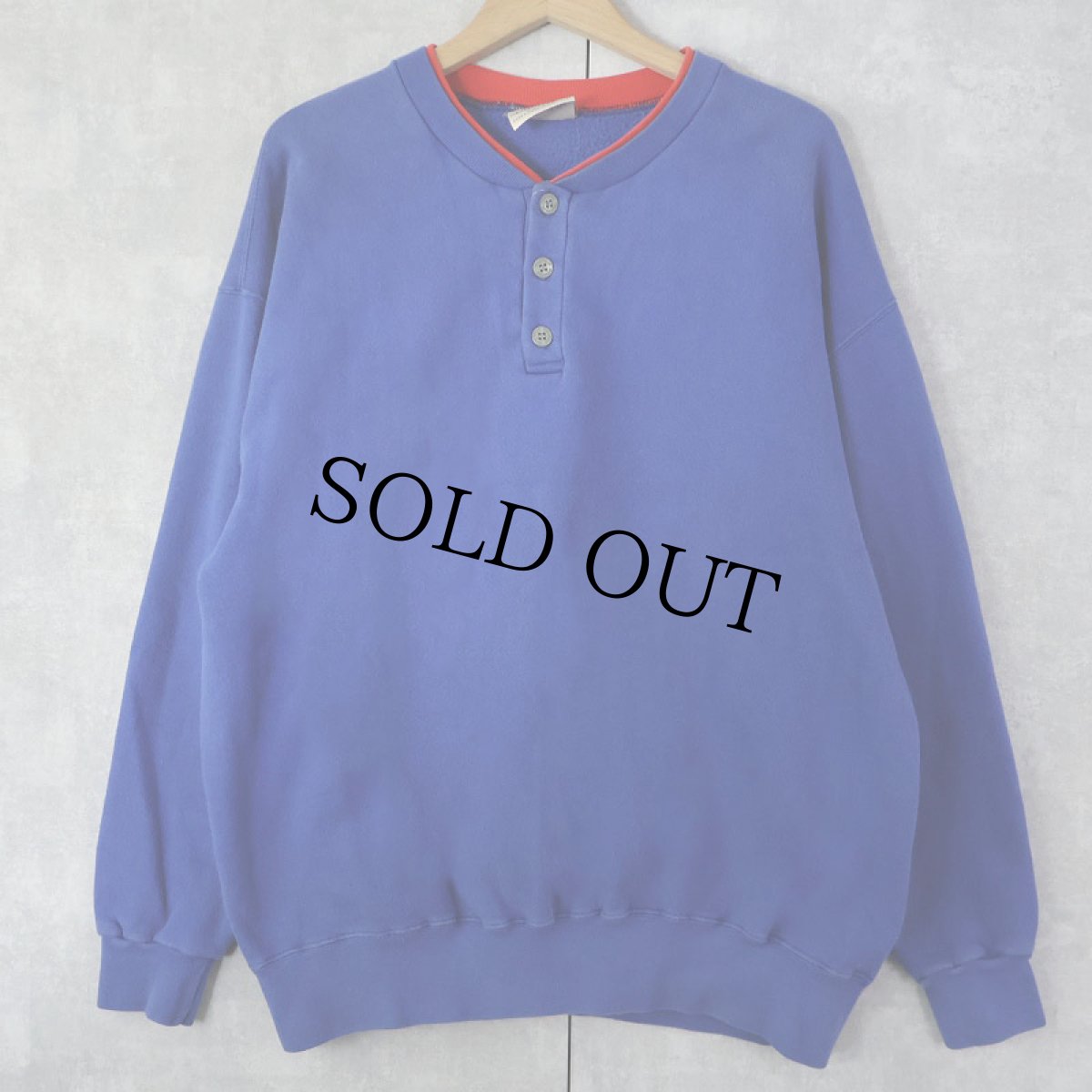 画像1: 90's L.L.Bean by RUSSELL ATHLETIC USA製 ヘンリーネックスウェット XL (1)