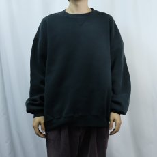 画像2: 90's RUSSELL ATHLETIC USA製 前V 無地スウェット BLACK XXL (2)
