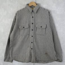 画像1: 80's Trails End USA製 ギンガムチェック柄 ヘビーネルシャツ XL (1)