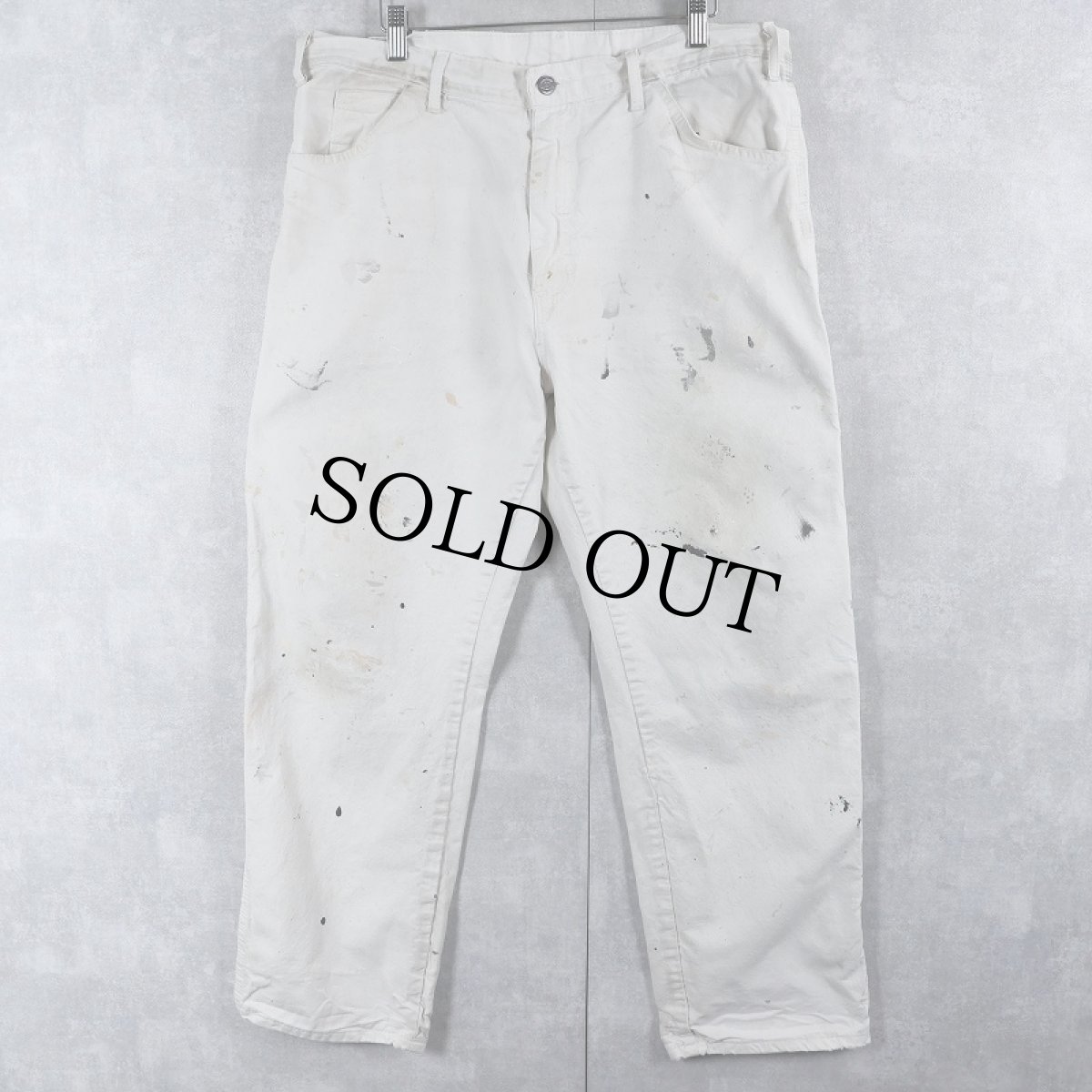 画像1: Dickies ペンキペイント ペインターパンツ W35 (1)