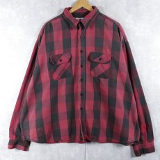 画像1: 80's DAKOTA by FIVE BROTHER USA製 バッファローチェック柄 ヘビーネルシャツ (1)