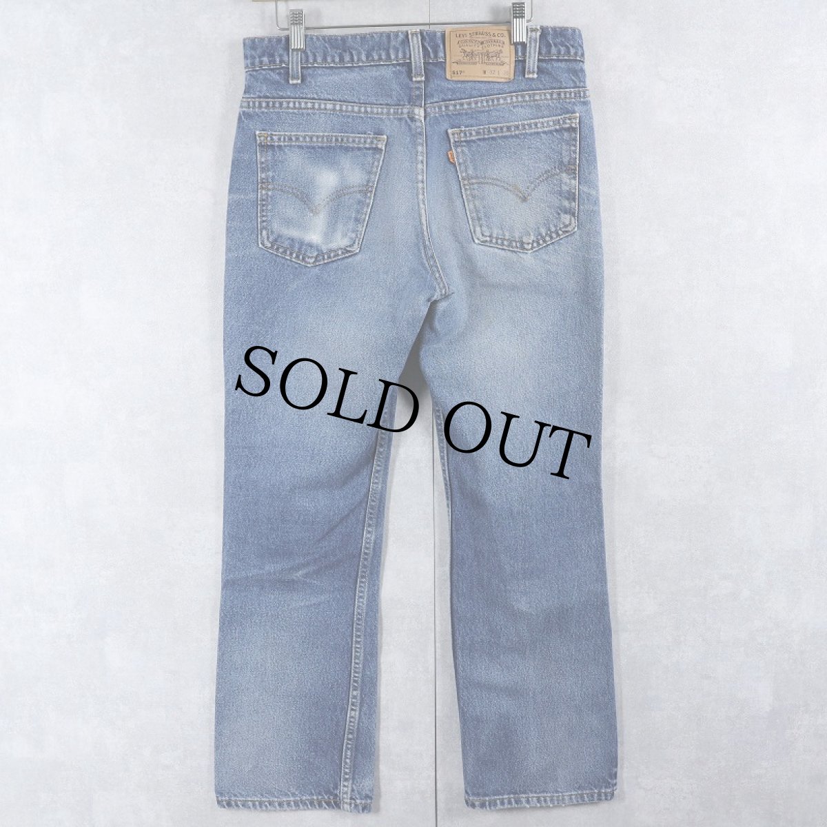 画像2: 90's Levi's 517 USA製 オレンジタブ ブーツカットデニムパンツ W31 (2)