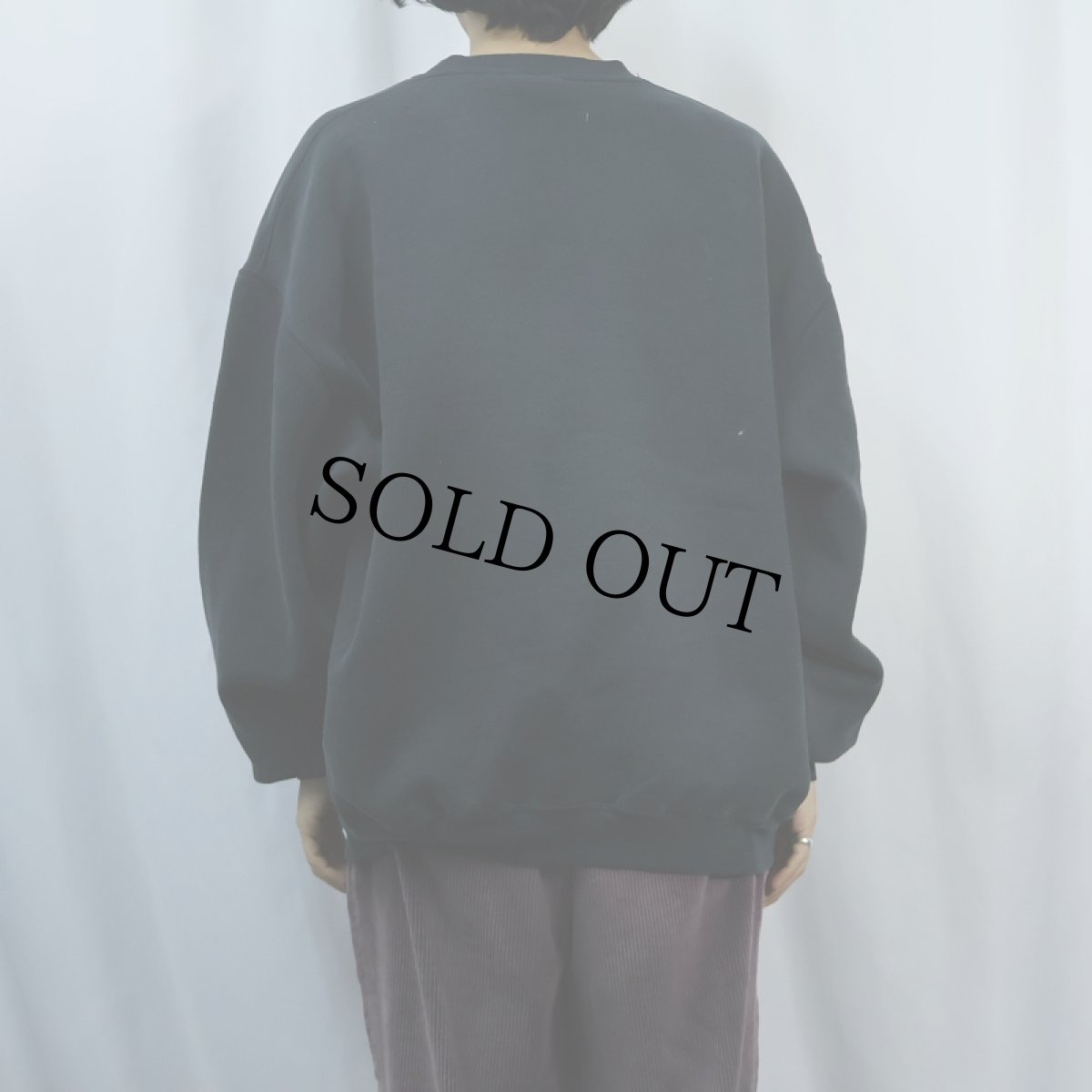 画像3: 90's RUSSELL ATHLETIC USA製 前V 無地スウェット BLACK XXL (3)