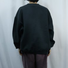 画像3: 90's RUSSELL ATHLETIC USA製 前V 無地スウェット BLACK XXL (3)