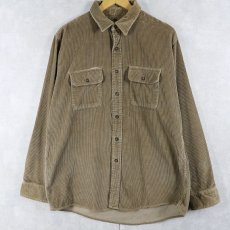 画像1: 80's L.L.Bean USA製 太畝コーデュロイシャツ (1)