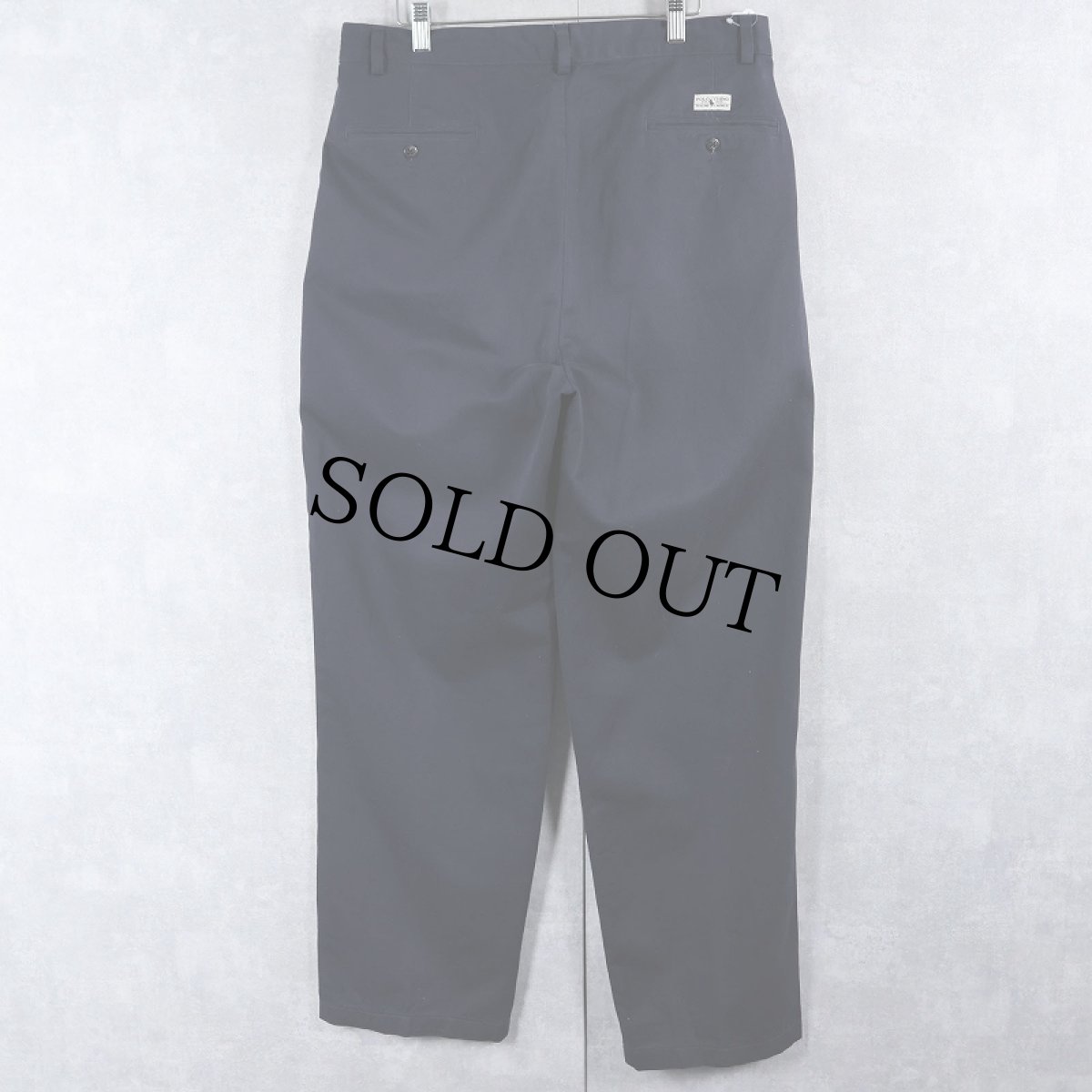 画像2: 90's POLO Ralph Lauren USA製 2タックチノトラウザーズ NAVY W34 (2)