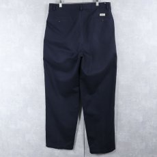 画像2: 90's POLO Ralph Lauren USA製 2タックチノトラウザーズ NAVY W34 (2)