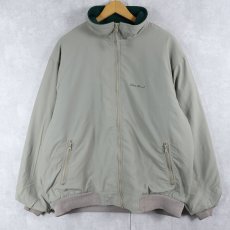 画像1: 80〜90's Eddie Bauer USA製 裏フリース ナイロンジップジャケット L (1)