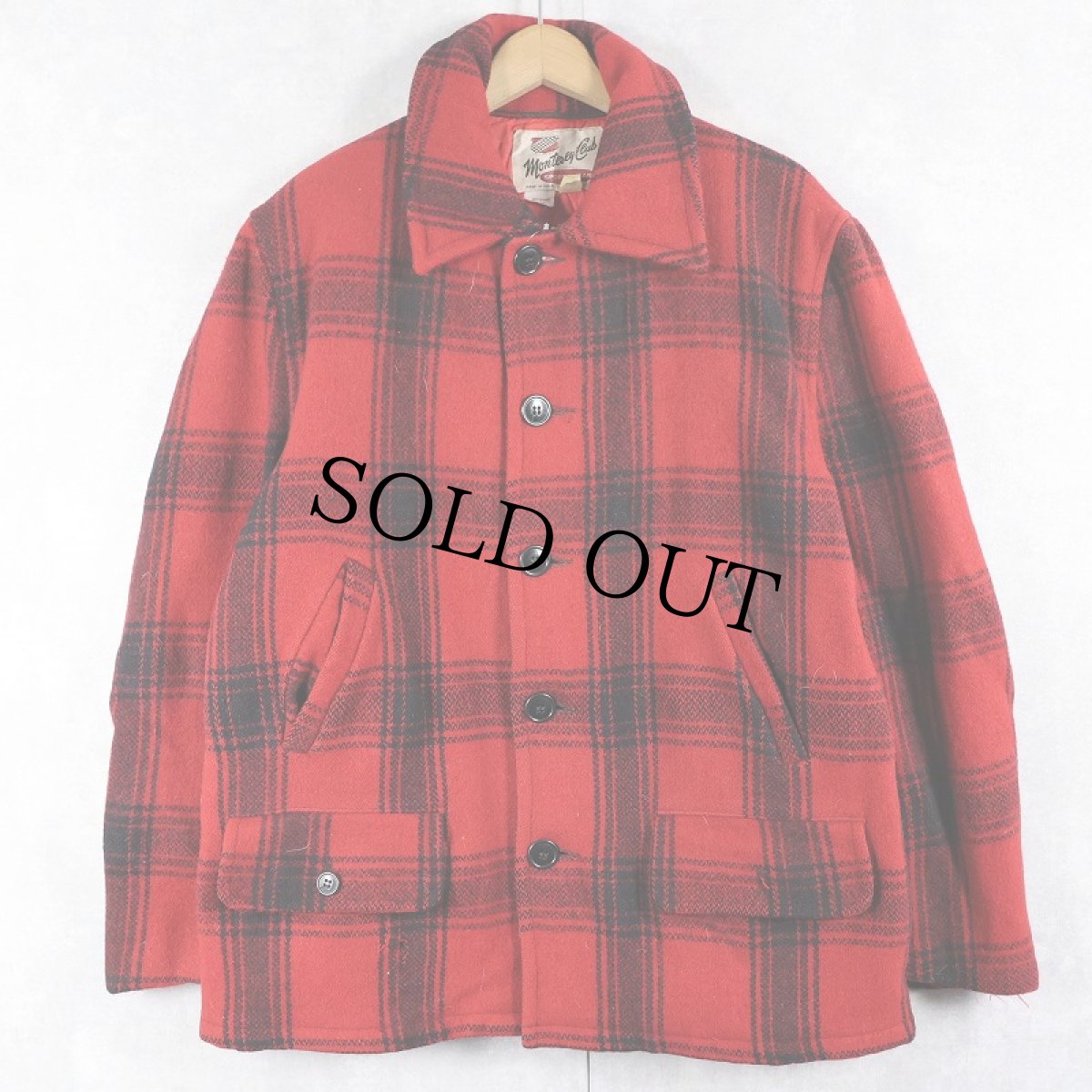 画像1: 60〜70's Monterey Club SPORTSWEAR USA製 チェック柄 ウールジャケット SIZE42 (1)