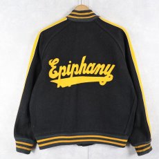 画像2: 60's Felco "Epiphany" パッチ付き ウールスタジャン BLACK SIZE38 (2)