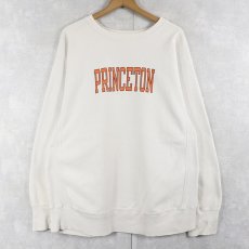 画像1: 80's Champion トリコタグ REVERSE WEAVE USA製 "PRINCETON" 染み込みプリントスウェット XL (1)
