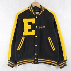 画像1: 60's Felco "Epiphany" パッチ付き ウールスタジャン BLACK SIZE38 (1)