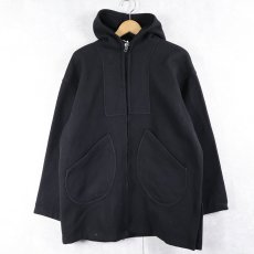 画像1: 40's〜 James W. Brine Co メルトンウールフードコート BLACK (1)