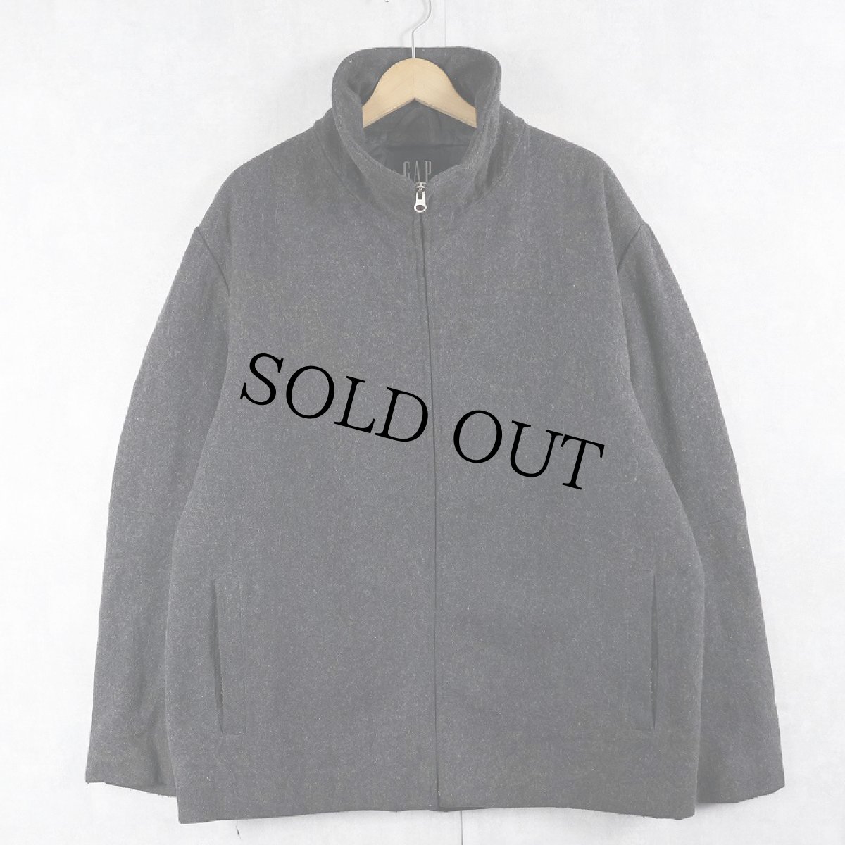 画像1: GAP キルティングライナー メルトンウールジャケット L (1)