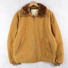 画像1: 50〜60's Mac Murray OF CALIFORNIA ボアライナー スエードレザージャケット XL (1)