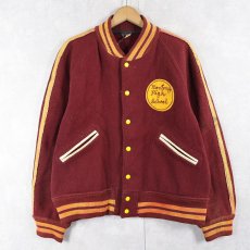 画像1: 60〜70's BUTWIN USA製 "Monterey High School" パッチ付き ウールスタジャン SIZE44 (1)