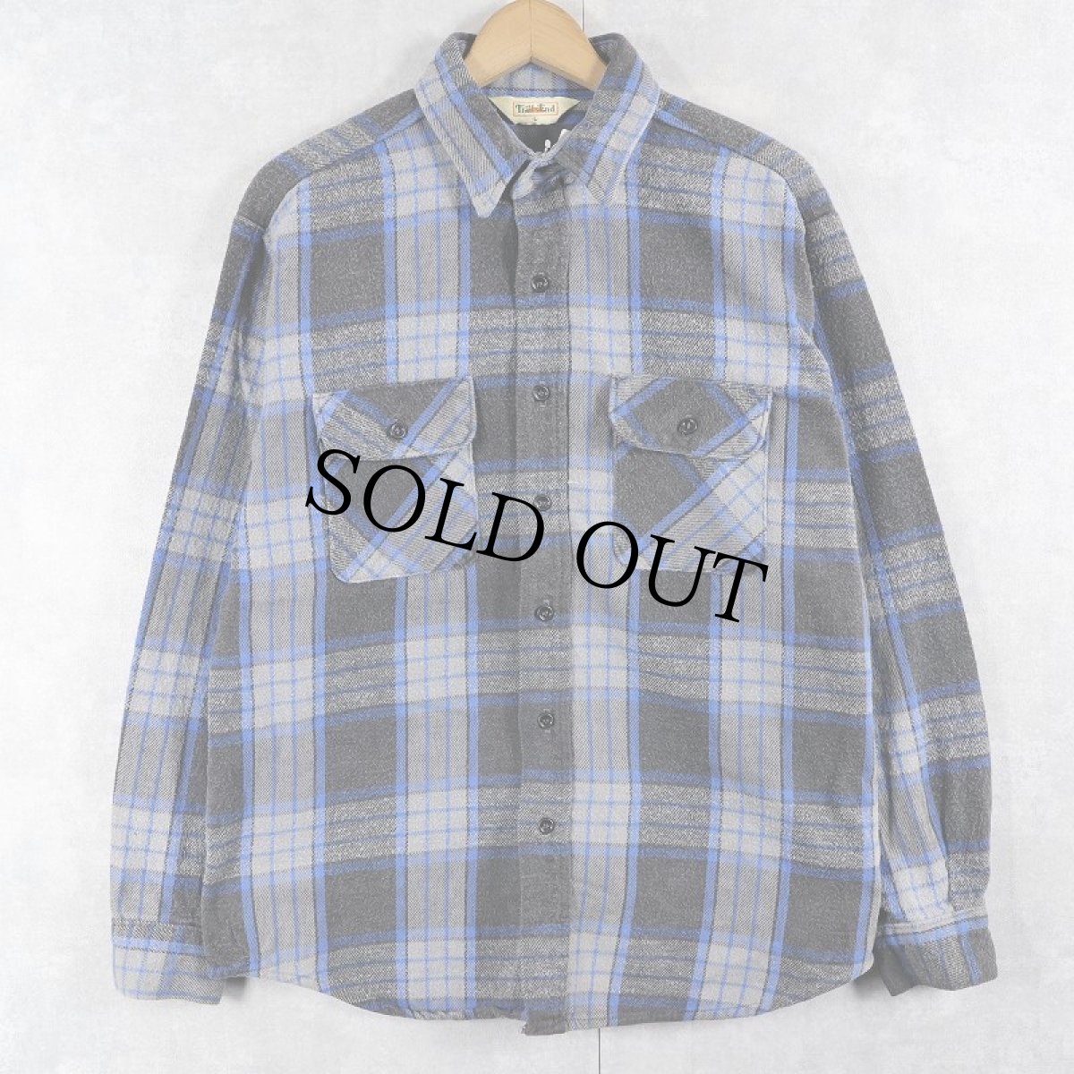 画像1: 80's Trails End チェック柄 ヘビーネルシャツ L (1)