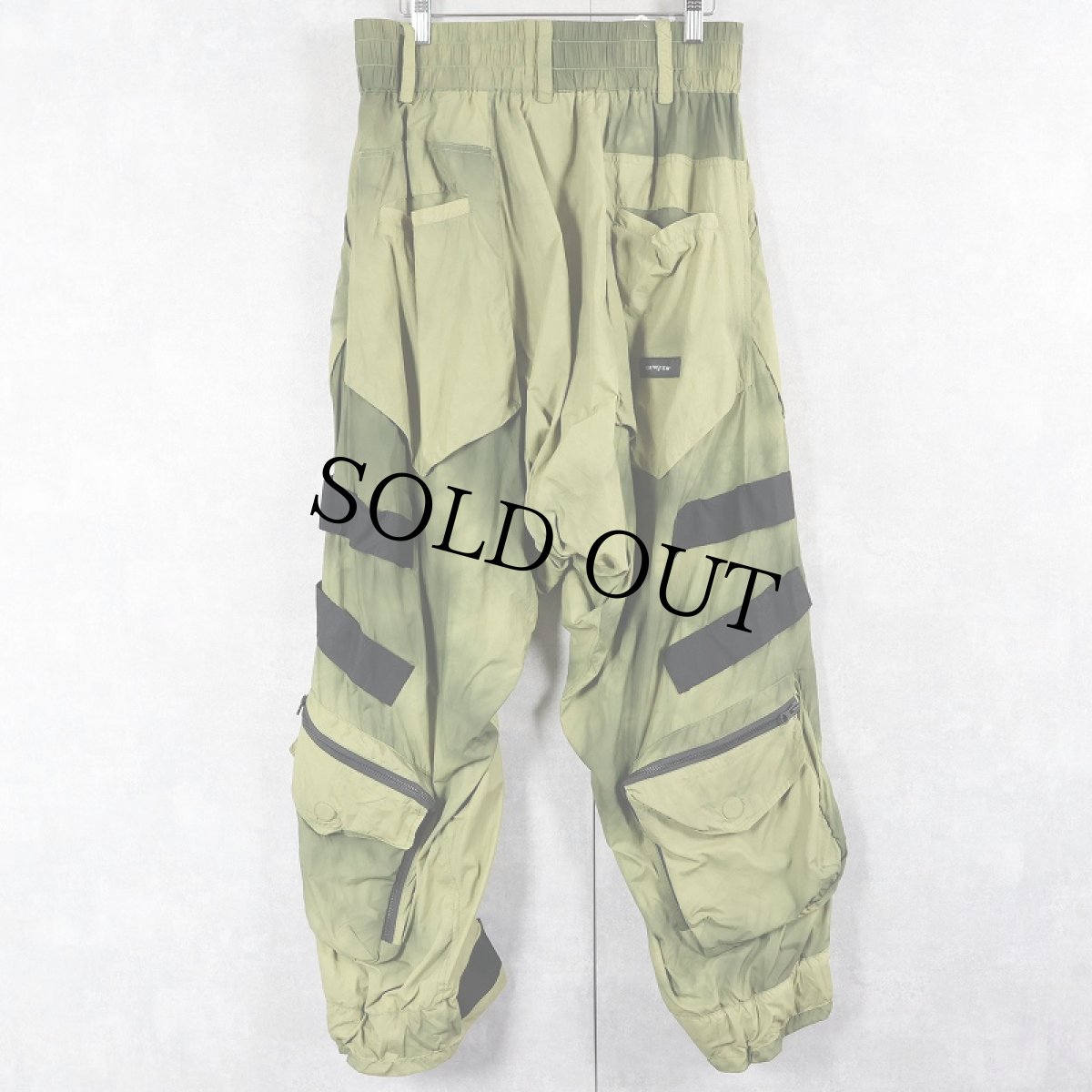 画像2: ISO. POETISM タイダイ柄 レイバーデザイン ナイロンサルエルパンツ L (2)