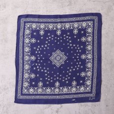 画像2: 60's FAST COLOR 総柄 バンダナ NAVY (2)