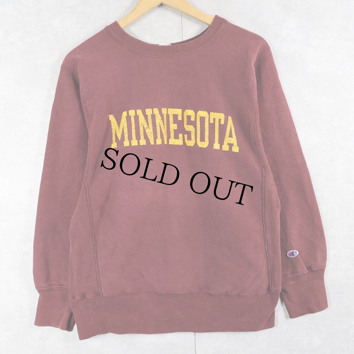 画像1: 80's Champion REVERSE WEAVE トリコタグ USA製 "MINNESOTA" プリントスウェット M (1)