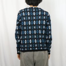 画像3: 60's〜 NOVA ノルディック柄 ジャガードニットセーター M (3)