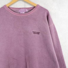 画像1: 90's〜 NORTHERN ELEMENTS ロゴ刺繍 フェードスウェット L (1)