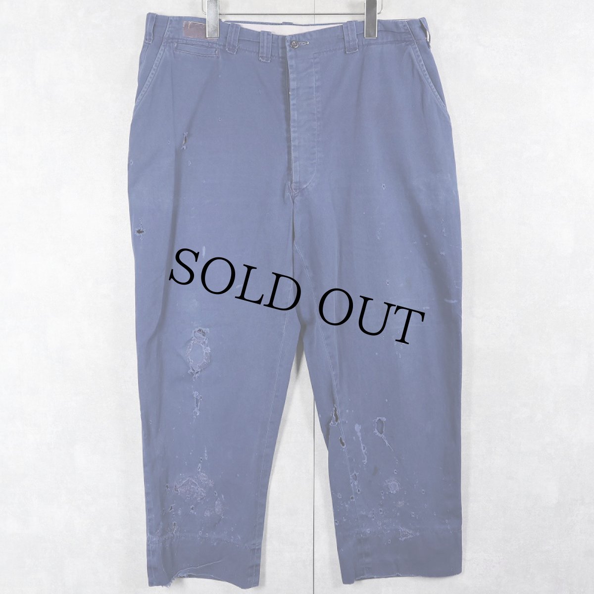 画像1: 70's〜 WORK WEAR コットンワークパンツ W37 (1)