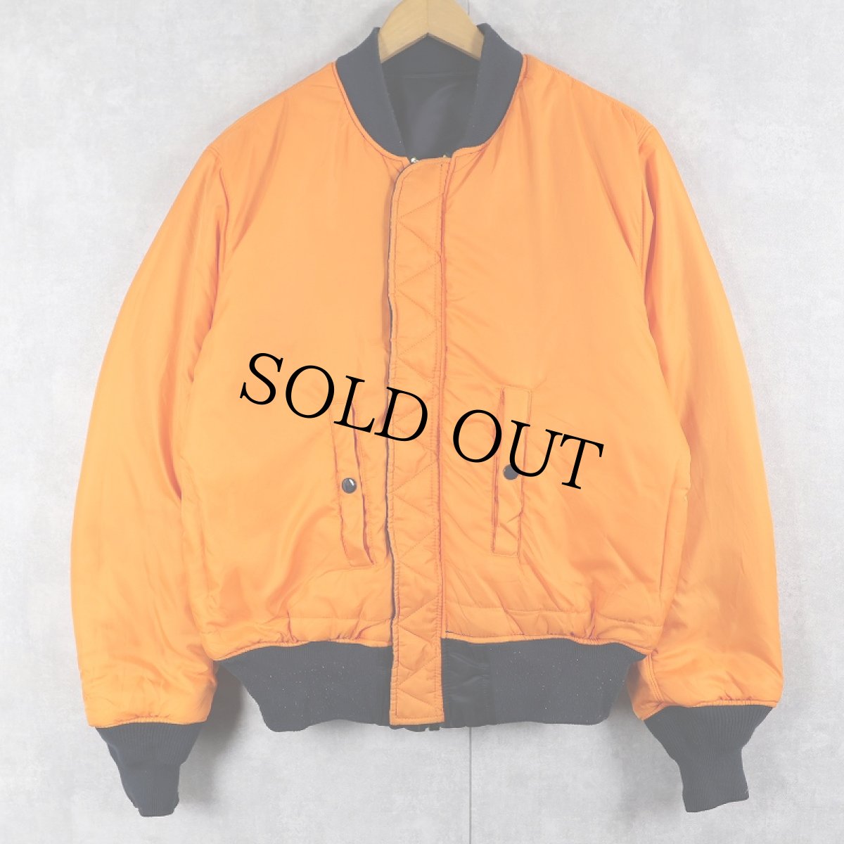 画像2: 民間品 ALPHA INDUSTRIES,INC. MA-1 フライトジャケット NAVY MEDIUM (2)