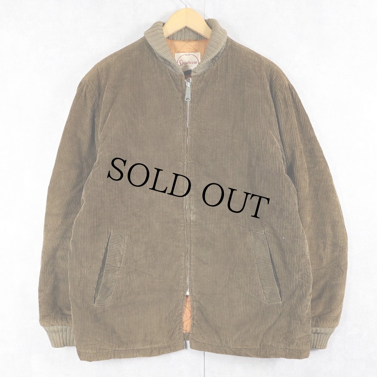 画像1: 〜70's Sportwear USA製 キルティングライナー コーデュロイジャケット SIZE42 (1)