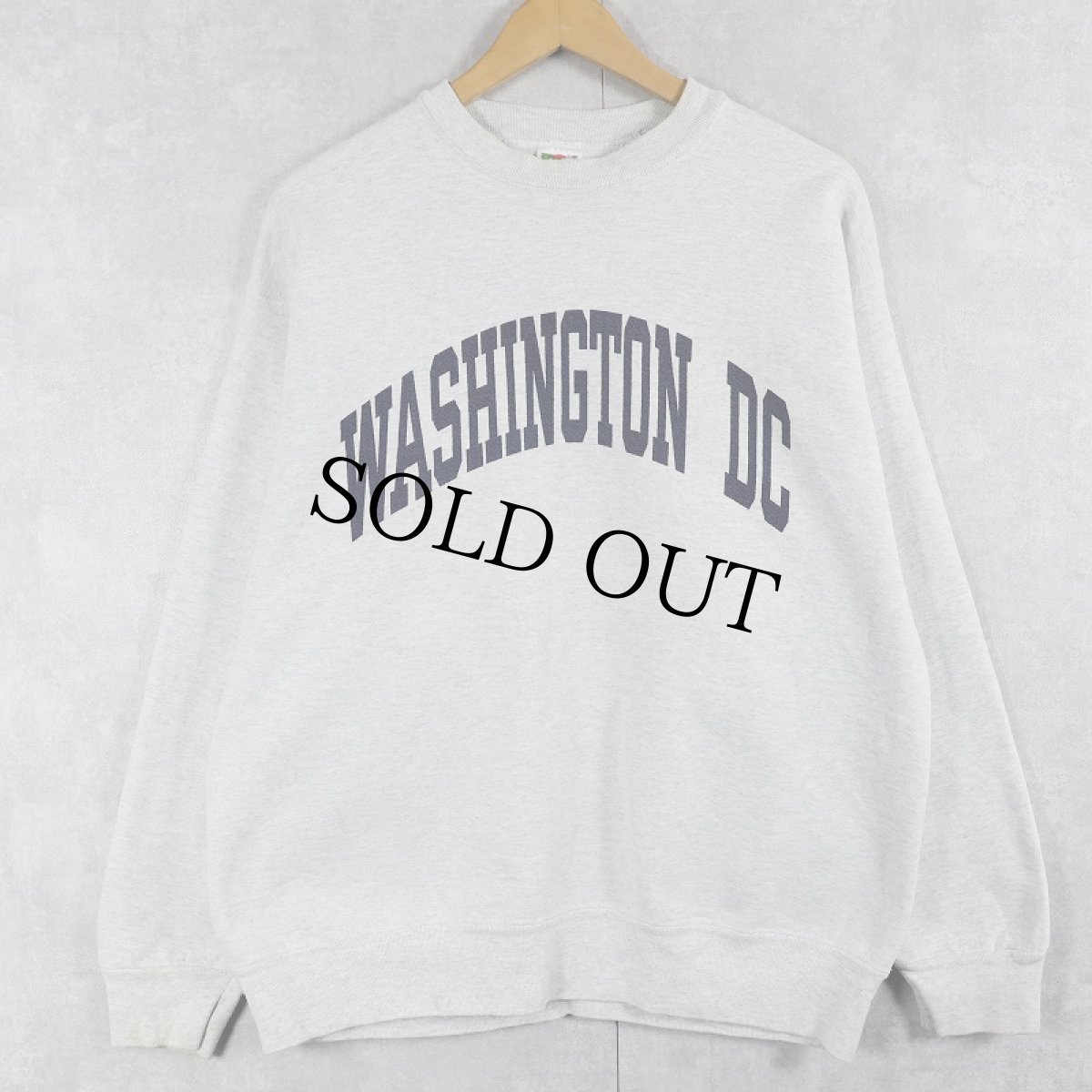 画像1: 90's FRUIT OF THE LOOM USA製 "WASHINGTON DC" プリントスウェット L (1)