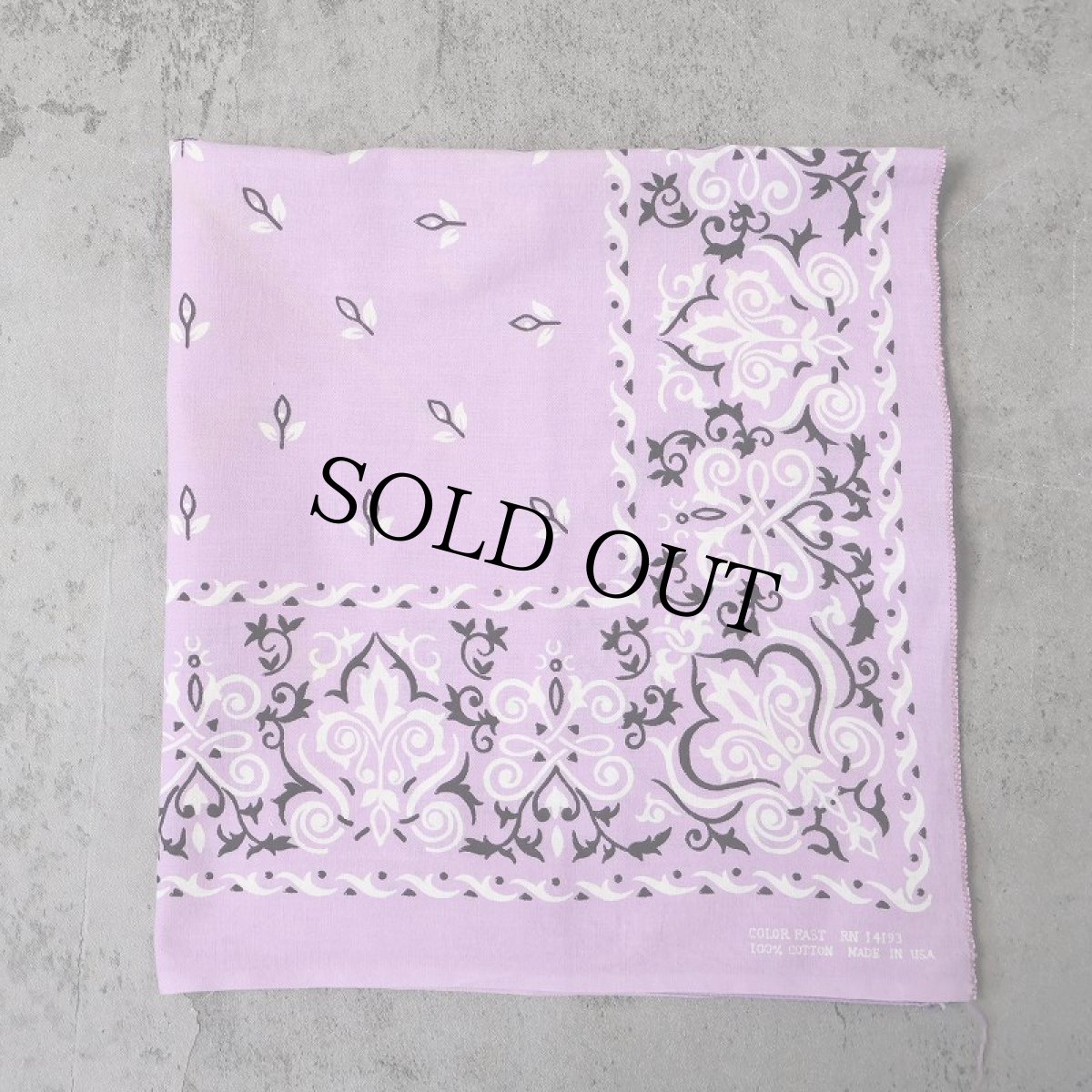 画像1: 70's COLOR FAST USA製 総柄 バンダナ (1)