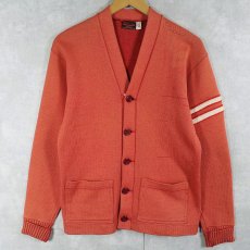 画像1: 40's Wilson ウール アワードニットカーディガン SIZE40 (1)