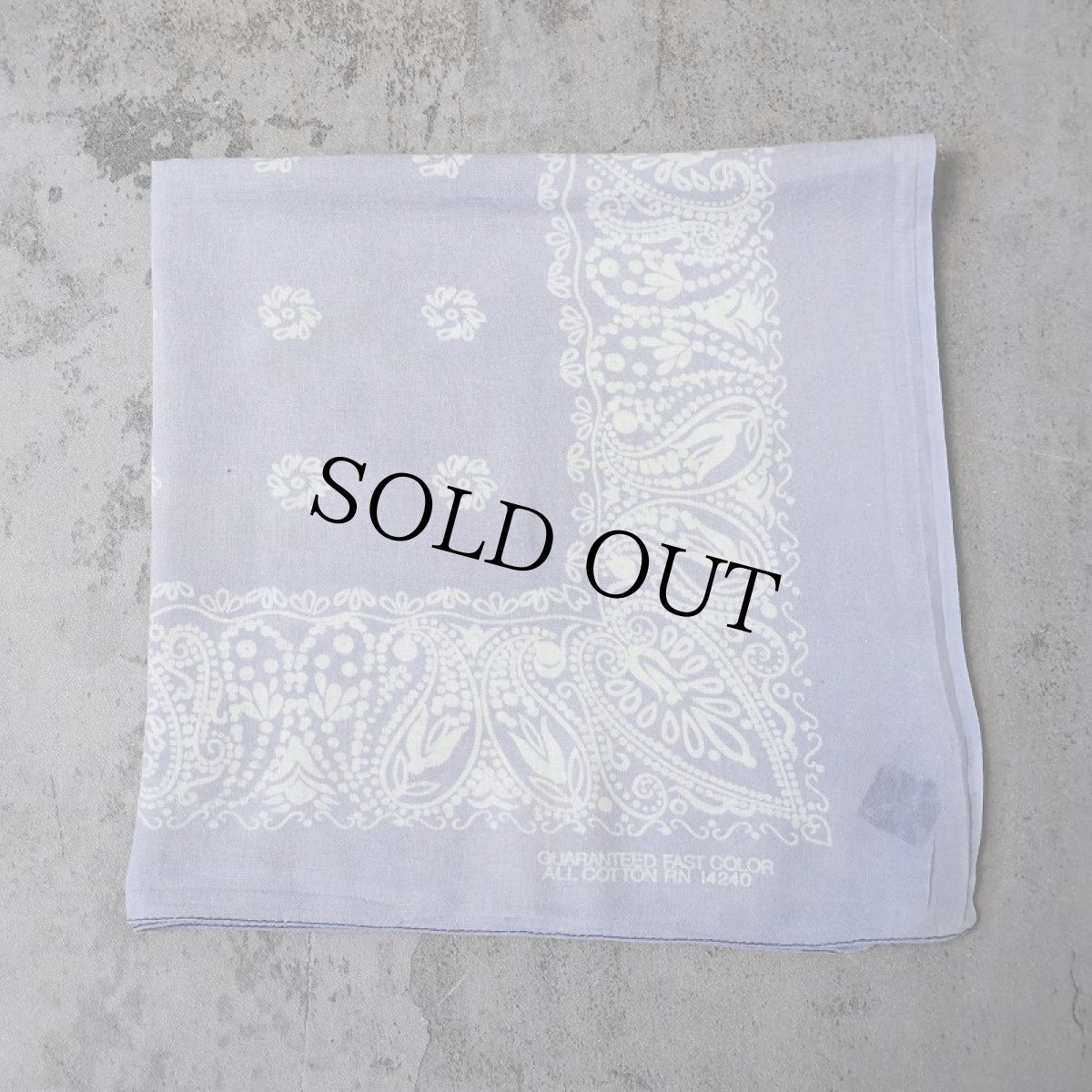 画像1: 60's GUARANTEED FAST COLOR ペイズリー柄 バンダナ (1)