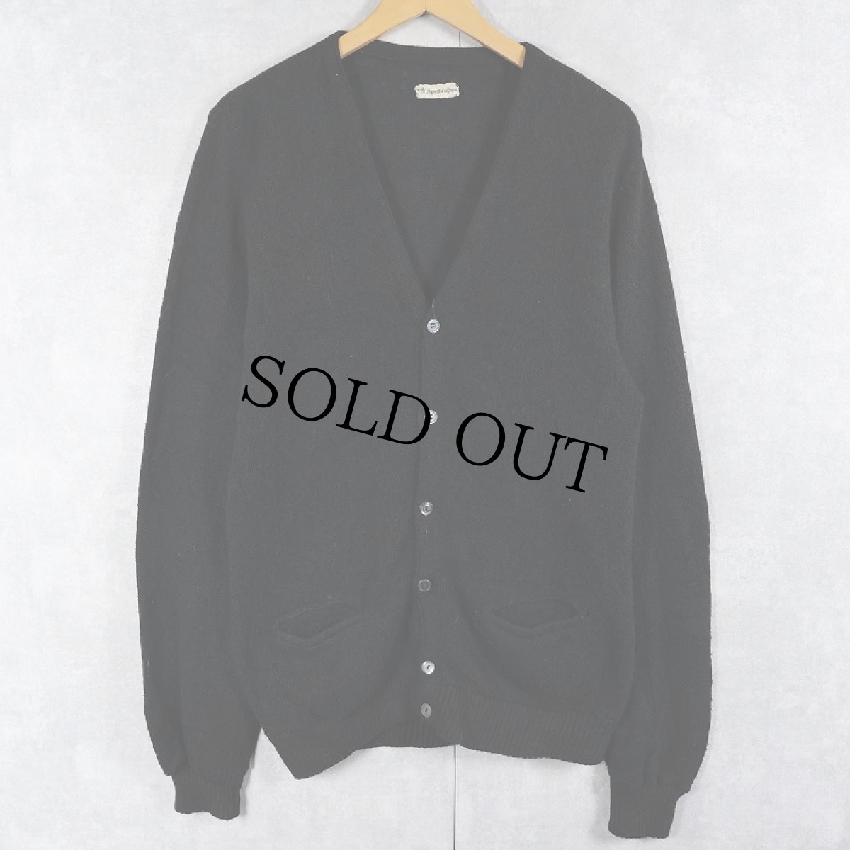 画像1: 60's アルパカニットカーディガン BLACK (1)