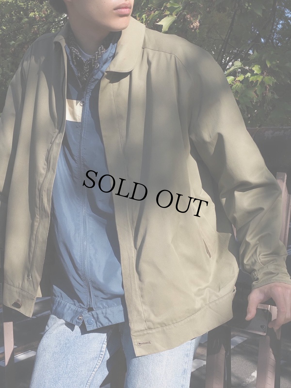 画像1: 80〜90' Burberry's ENGLAND製 レザー切り替え スイングトップ (1)